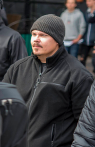 Jani på NMRs demonstration 17 september i Göteborg.